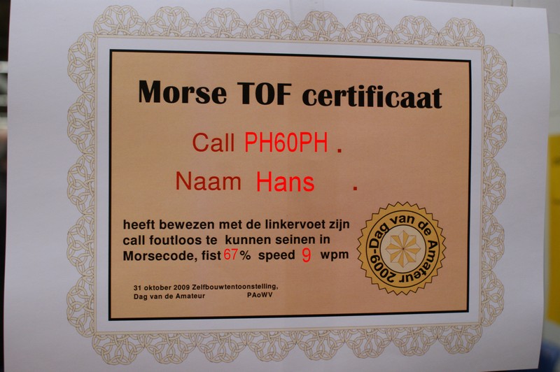 Certificaat behaald. Een hele prestatie.